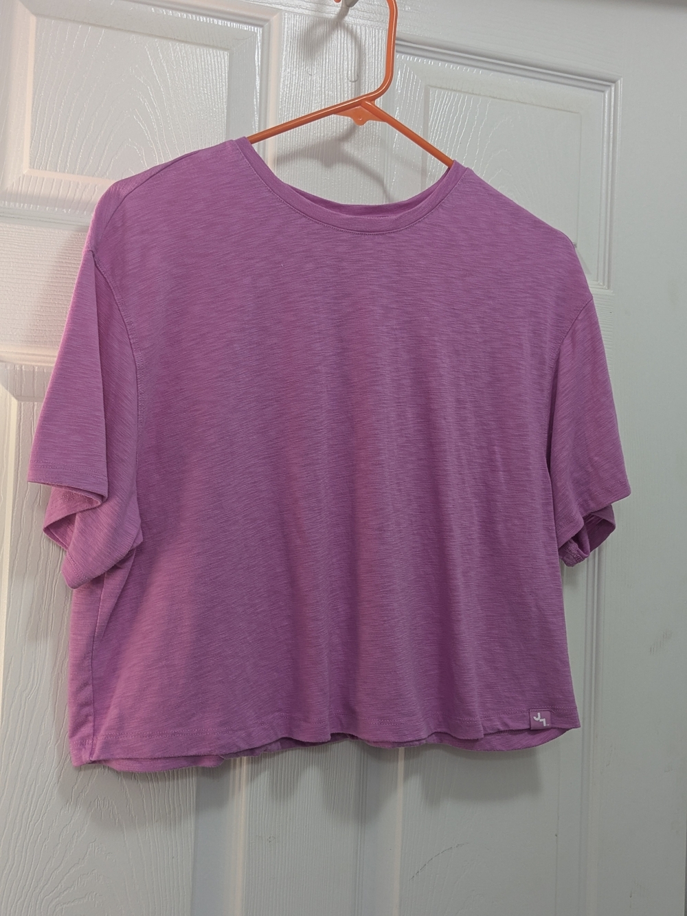 JoyLab Lavender-Pink Cropped Crewneck Tee